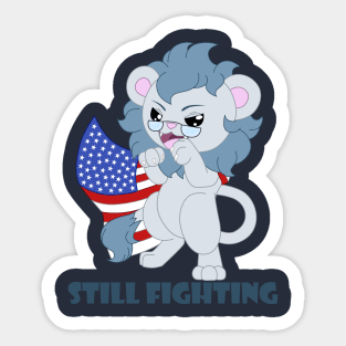 still fighting Sticker